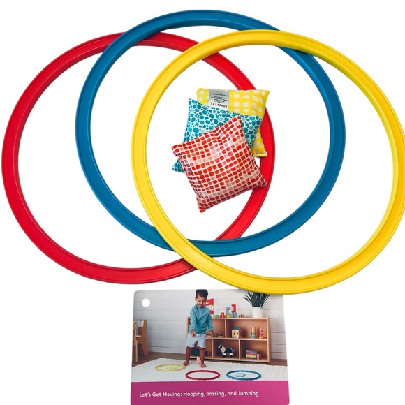 Lovevery Jump-In Eco Hoops & Bean Bags & Play Card from The Investigator Kit - Picture 5 of 5